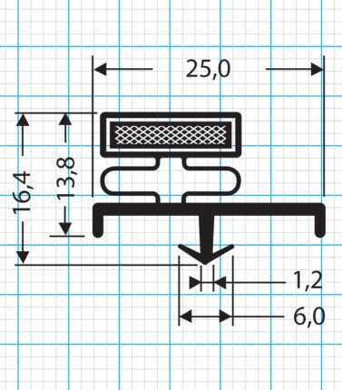 Steckdichtung Profil 552-S